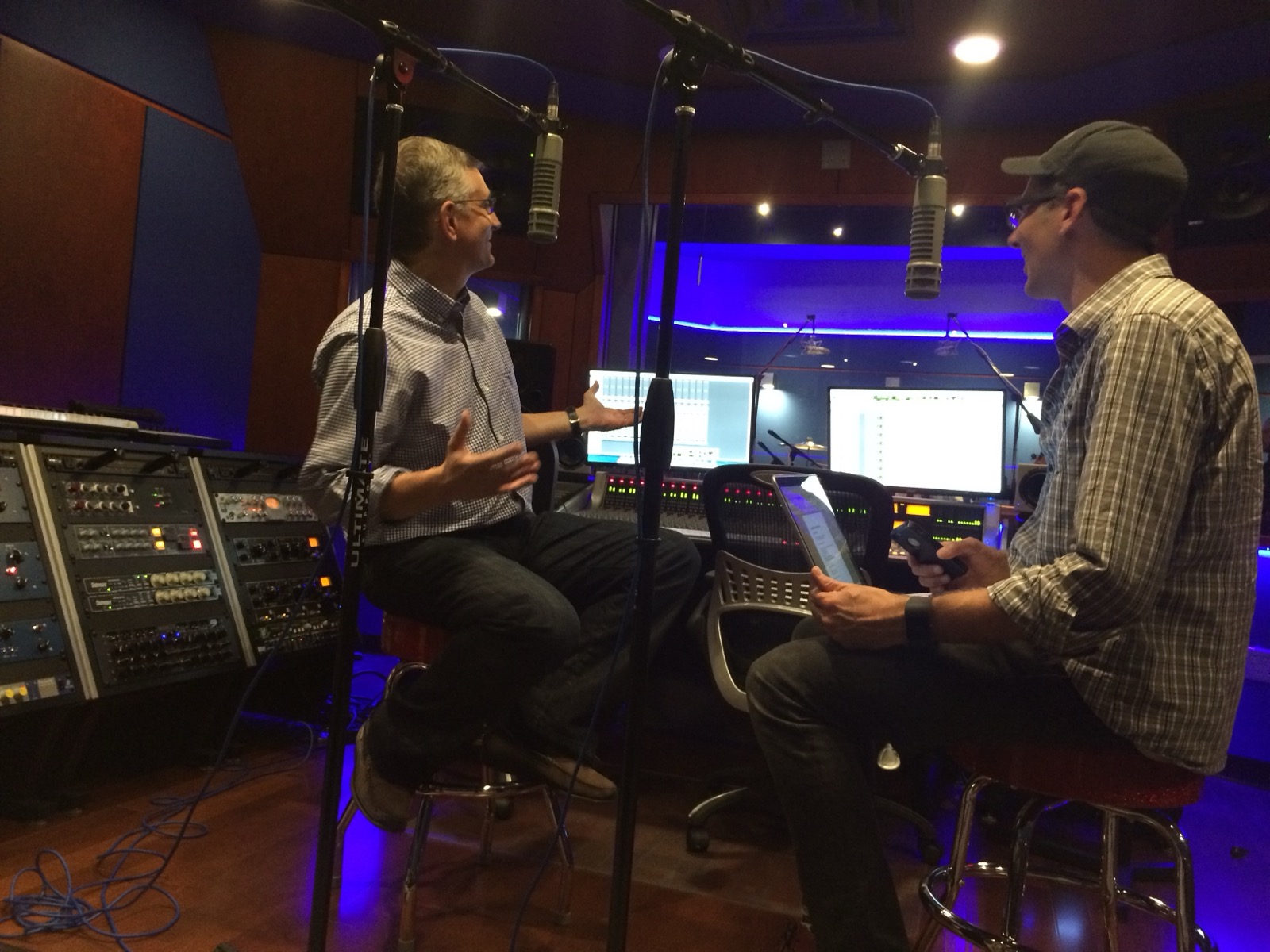 Conversation at The Vault recording studio, Pittsburgh